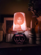 Save the Tatas Lamp Base (Breast Cancer Awareness)