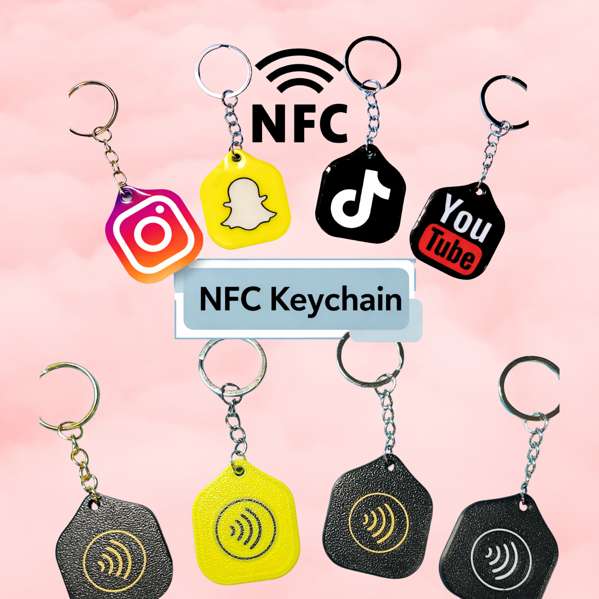 Social Media NFC keychains
